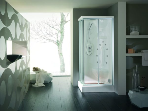 Wellness Shower Cabin White Clear Glass 78x93cm